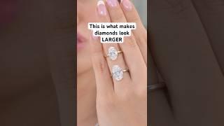 This is how to make your diamond look LARGER  #jewerly #jewerlyhack #diamond