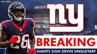 New York Giants SIGN Devin Singletary In 2024 NFL Free Agency Latest New York Giants News & Rumors