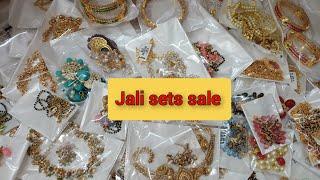 Jali sets at offer priceDiamond finished necklace sets  bangles collection  Black beeds