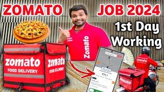 Zomato delivery boy 1st day working  Zomato delivery boy job  Zomato rider 1st day working 2024