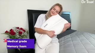 Dr Trust USA Memory Foam Contoured Cervical Orthopedic Pillow 355 for Neck Pain