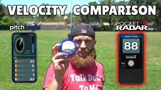 Pocket Radar + Pitch Logic Velocity Comparison