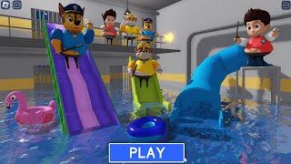 Paw PATROL Water Park New Obby BARRY Full Game Walkthrough #roblox