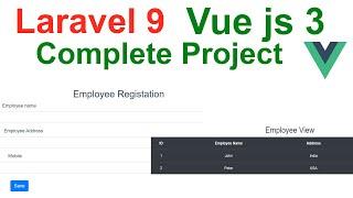 Laravel 9 Vue js 3 Complete Crud Application