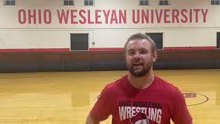 Ohio Wesleyan Assistant Coach Tanner McHugh is in his second year with the program.