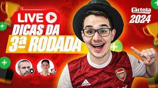 LIVE DICAS #3 RODADA  CARTOLA FC 2024  GRÊMIO E  BOTAFOGO VÃO POUPAR