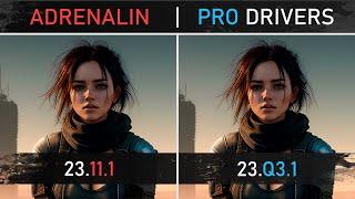 AMD Adrenalin vs AMD PRO Drivers - 2023 Benchmarks