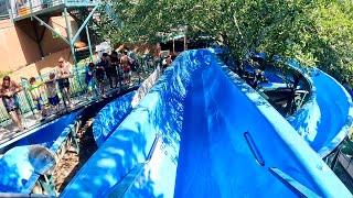 Intense Double Loop Body Slides  Almost Fly Out of the Tube   Schlitterbahn New Braunfels Texas