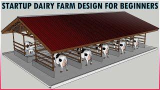 Simple Modern Dairy Farm Shed Design For 10 Cows  Cow Farm Beginners Guide