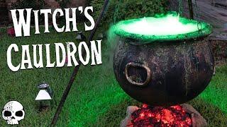 DIY Halloween Props - Bubbling Witchs Cauldron with Glowing Coals