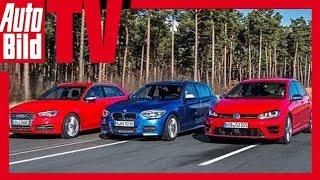 VW Golf R vs. Audi S3 vs. BMW M135i