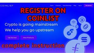 COINLIST instructions on how to register and participate in SALES