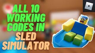 SLED SIMULATOR ALL 10 NEW WORKING OP CODES 2021  ROBLOX