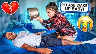 NOT WAKING UP PRANK ON WIFE