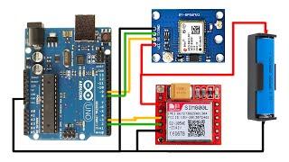 SIM800L GPS Tracker  Send GPS Data To Server Using Arduino and PHP