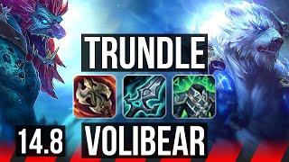 TRUNDLE vs VOLIBEAR TOP  7 solo kills 5k comeback Rank 8 Trundle  TR Grandmaster  14.8