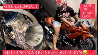 SETTING NINJA RR BUAT BALAP DRAG RACE ‼️ GOKIL GIGI 12 BISA JENGAT ‼️UMA RACING