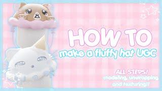 how to make a fluffy hat all steps & beginner friendly KAWAII CUTE UGC TUTORIAL