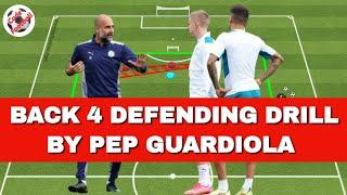 Back 4 defending exercise by Guardiola