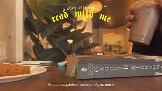 read with me   3-hour compilation rain sounds coffee shop ambience no music