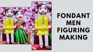 How To Make a Fondant Men Cake Topper Fondant Man Figure Sitting Man Cake Topper