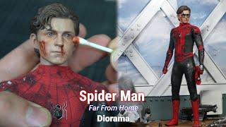 Hot Toys Spider Man Upgrade Suit Damage Custom&Diorama 핫토이 스파이더맨 업그레이드 슈트 데미지 커스텀&디오라마