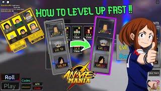 Fastest Way To *MAX* Level Characters and Get GOLD In Anime Mania