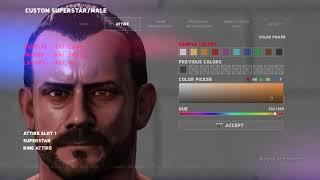 WWE2K18 WWE2K19 HOW TO MAKE CM PUNK Caw