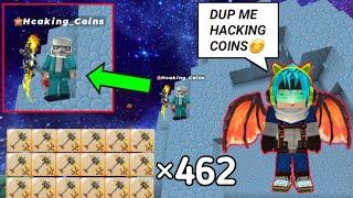 Finally i found HACKING COINS top 1 rich player who use duplicate glitch in Skyblock BlockmanGo