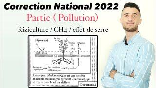 Correction national 2022 partie pollution riziculture et effet de serre méthode de réponse