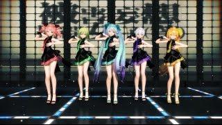 MMD 被害妄想携帯女子笑 Miku・Teto・Neru・GUMI・Haku