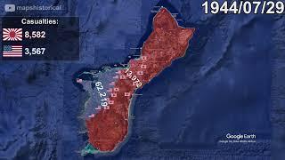 Battle of Guam in 1 minute using Google Earth