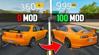 SUPRA VS SKYLINE  0 MOD VS 100 MOD  Extreme Car Driving Simulator