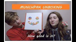 MUNCHPAK SNACK BOX UNBOXING SNACKS FROM AROUND THE WORLD ft. Madi Anger