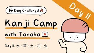 Kanji Camp with Tanaka Day 11 水・草・土・花・虫