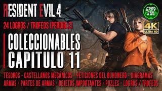 Resident Evil 4 Remake  Guía de TODOS los Coleccionables del Capítulo 11 Tesoros Castellanos...