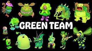 All Green Monsters All Sounds & Animations  My Singing Monsters