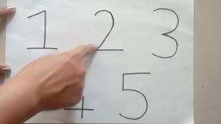 Tracing with fingers numbers 1 to 5