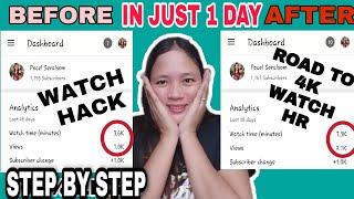 HACK ON HOW TO INCREASE YOUR WATCH HOUR AND VIEWS ON YOUTUBE  Pocel Seralsom