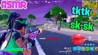 ASMR Gaming  Fortnite Solo Relaxing Tk-Tk Sk-Sk Mouth Sounds + Controller Sounds 