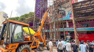 Khairatabad Ganesh Body Fixed With Crane  Khairatabad Ganesh Making 2024  Hyderabad activities