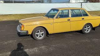 4K Review 1979 Volvo 244 Sedan Yellow Virtual Test-Drive & Walk-around