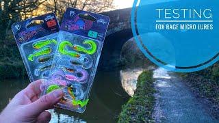 Testing Fox Rage Micro Lures and My First Fish On A Spinner  Leeds Liverpool Canal