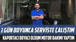 1 Gün Boyunca Serviste Çalıştım  Kaportacı Boyacı Oldum Motor Bakımı Yaptım