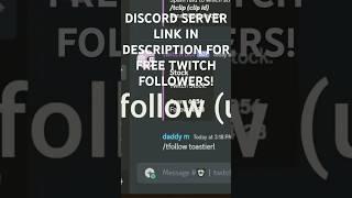 Free twitch followers 2023 discord serverDESC #twitchfollowers #rocketleague #twitchclips #twitch