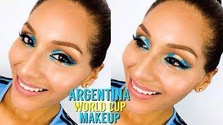 TUTORIAL ARGENTINA WORLD CUP MAKEUP  BEAUTYBYMARIELA