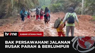 Penampakan Jalan Rusak dan Berlumpur Puluhan Tahun di Musi Rawas  Kabar Utama Pagi tvOne