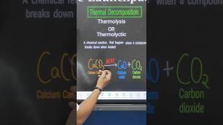 thermal decomposition or Thermolysis reaction