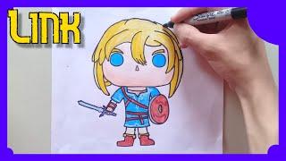 Cómo DIBUJAR a LINK FUNKO POP  The Legend of Zelda Breath of the Wild