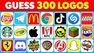 Guess The Logo in 3 Seconds  300 Famous Logos  Logo Quiz 2024